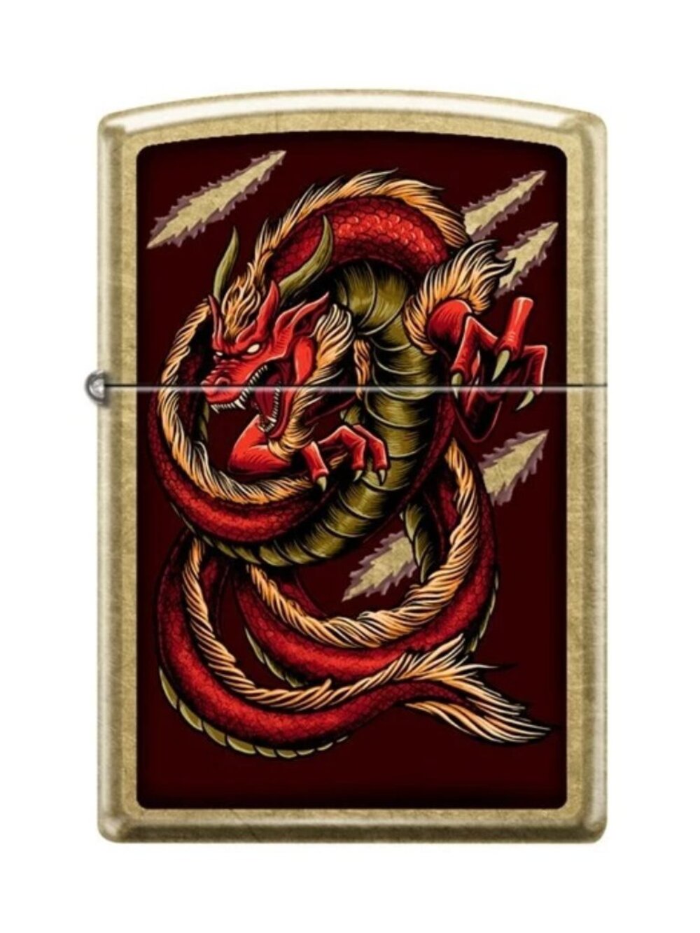 Gorgeous Brass Oriental Dragon Zippo Lighter